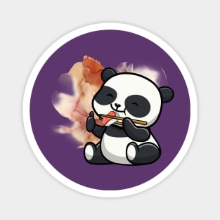 Cute Panda Sushi Time - Adorable Panda - Kawaii Panda Magnet